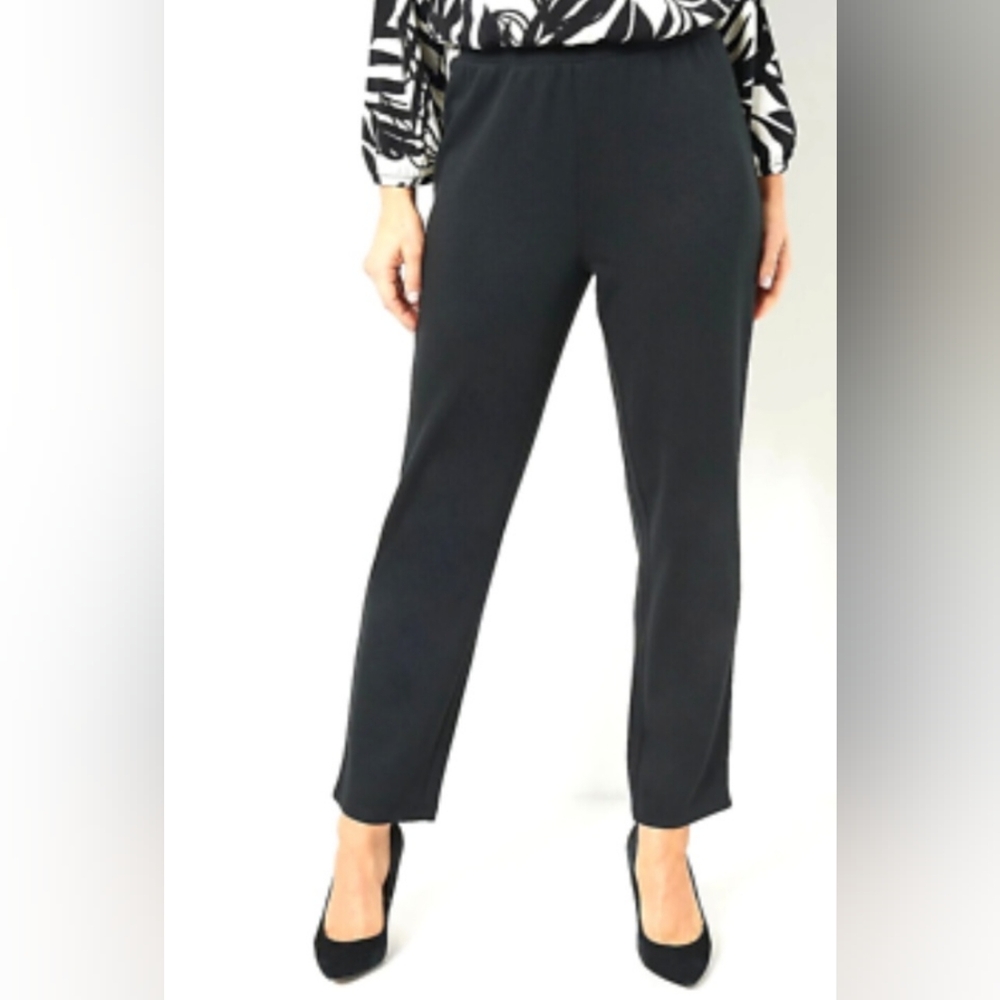 Girl With Curves Knit Slim Ankle Pants - Black, XL
